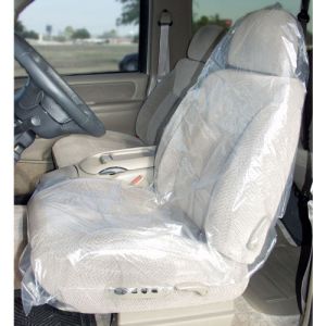 Don't smudge your reputation! Keep interiors clean and customers happy with  plastic Steering Wheel Covers and Seat Covers.