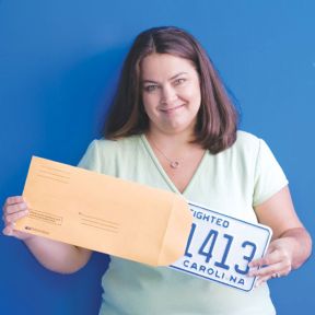 Preprinted License Plate Envelope