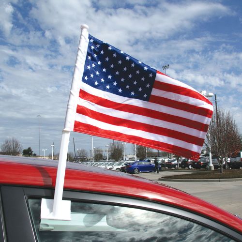 American Car Flag with Window Clip - Great American Auto