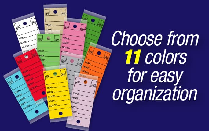 Choose from 11 Colors for easy organization!